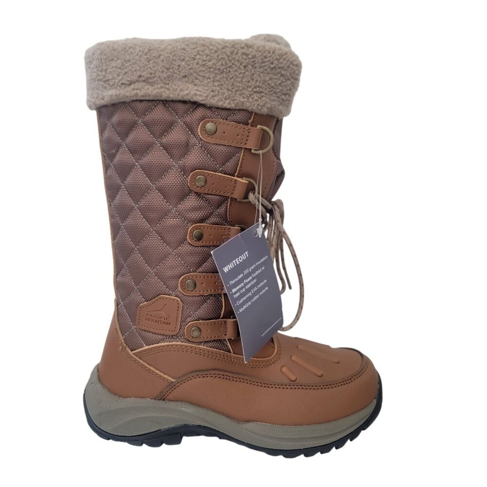 PACIFIC MOUNTAIN Whiteout 3M Thinsulate Quilted Winter Boots Women's Sz 6 NWOB